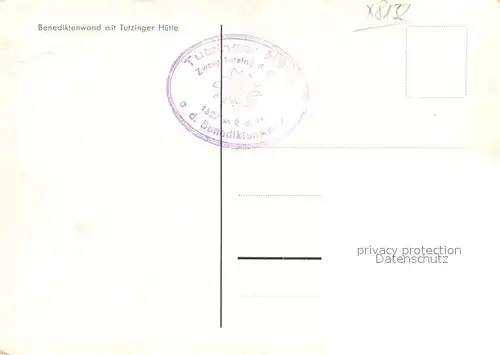 AK / Ansichtskarte Tutzingerhuette_1327m_Benediktinerwand Wand m. Huette 