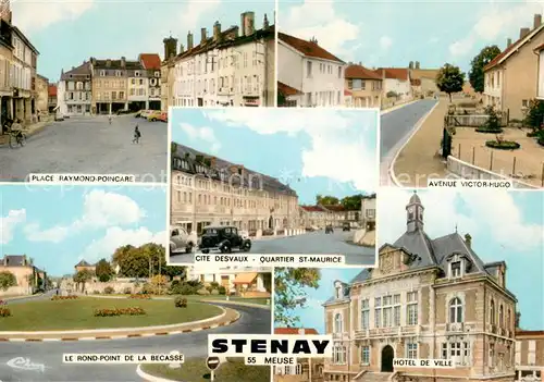 AK / Ansichtskarte Stenay_55 Place Raymond Poincare Hotel de Ville Quartier St Maurice 