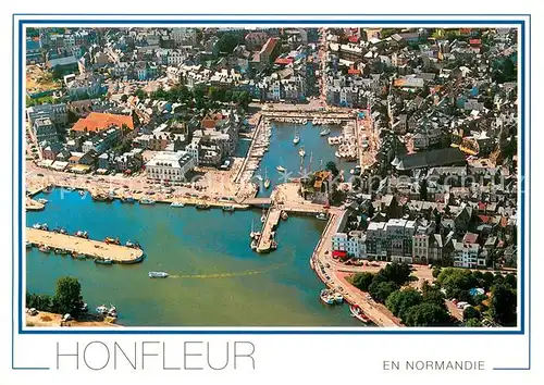 AK / Ansichtskarte Honfleur Fliegeraufnahme Hafen Honfleur