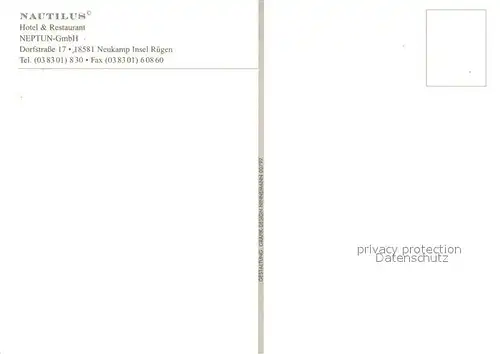 AK / Ansichtskarte Neukamp Nautilus Hotel Restaurant Innenanischt Neukamp