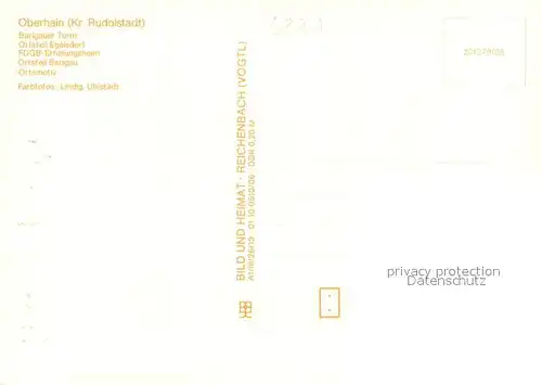AK / Ansichtskarte Oberhain Baerigauer Turm Erholungsheim  Oberhain