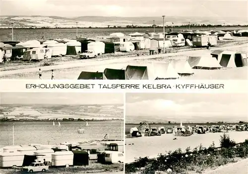 AK / Ansichtskarte Kyffhaeuser Erholungsgebiet Talsperre Kelbra Camping Strand Kyffhaeuser