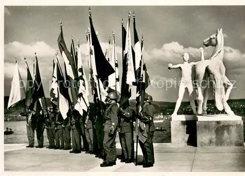 AK / Ansichtskarte Zuerich_ZH Schweizerische Landesausstellung 1939 Auf dem Festplatz Zuerich_ZH