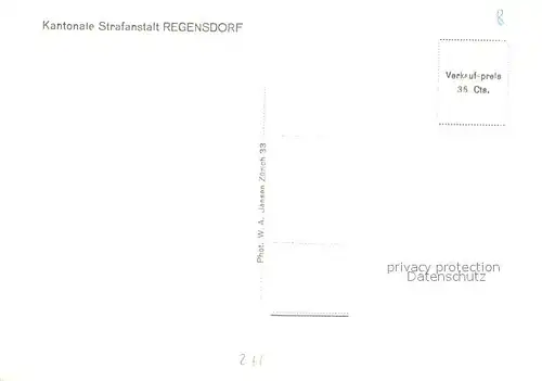 AK / Ansichtskarte Regensdorf Kantonale Strafanstalt Fliegeraufnahme Regensdorf