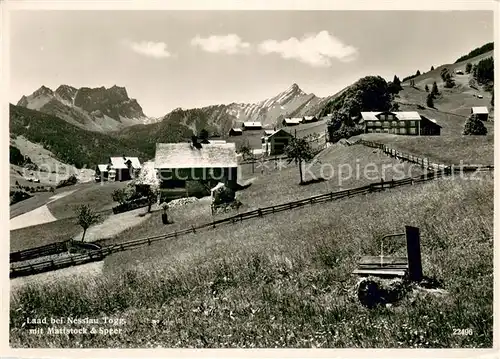 AK / Ansichtskarte Laad_Nesslau_SG mit Mattstock und Speer 