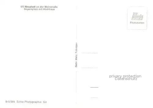 AK / Ansichtskarte Neustadt_Weinstrasse Bayernplatz mit Hochhaus Neustadt_Weinstrasse