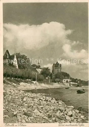 AK / Ansichtskarte Eltville_Rhein Malerisches Ufer Rhein Eltville_Rhein