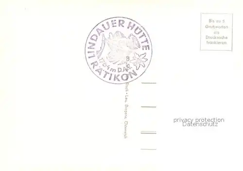 AK / Ansichtskarte Rhaetikon_GR Lindauer Huette Berge Rhaetikon GR