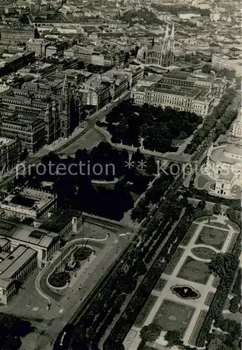 AK / Ansichtskarte Wien Fliegeraufnahme Ringstrasse m. Parlament Rathaus Burgtheater Wien