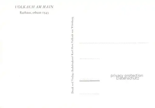 AK / Ansichtskarte Volkach Rathaus Aussenansicht Volkach