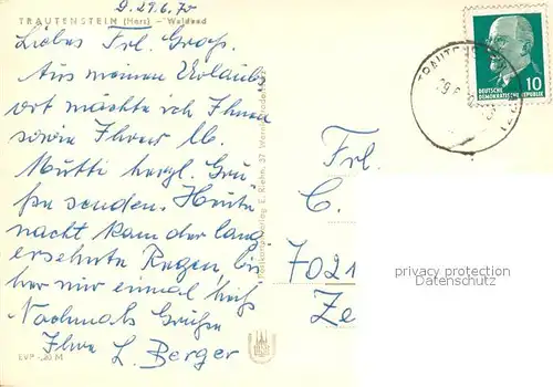 AK / Ansichtskarte Trautenstein_Harz Waldbad Trautenstein_Harz