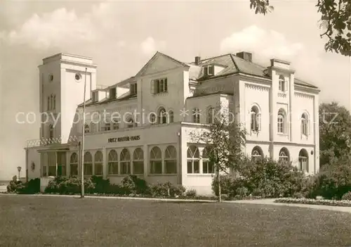 AK / Ansichtskarte Heiligendamm_Ostseebad Fritz Reuter Haus Aussenansicht Heiligendamm_Ostseebad