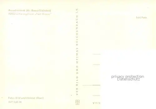 AK / Ansichtskarte Rauschenbach_Neuhausen FDGB Erholungsheim Paul Gruner Rauschenbach Neuhausen