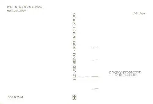 AK / Ansichtskarte Wernigerode_Harz HO cafe Wien Aussenansicht Wernigerode Harz