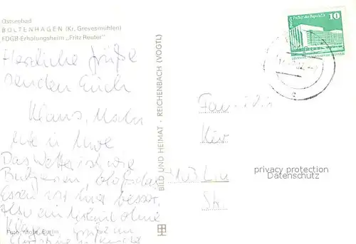 AK / Ansichtskarte Boltenhagen_Ostseebad FDGB Erholungsheim Fritz Reuter Boltenhagen_Ostseebad