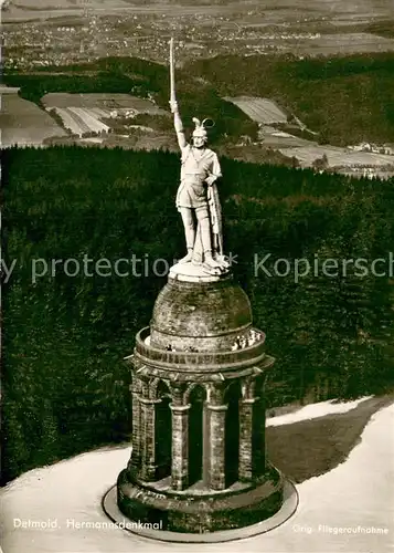 AK / Ansichtskarte Detmold Fliegeraufnahme Hermannsdenkmal Detmold