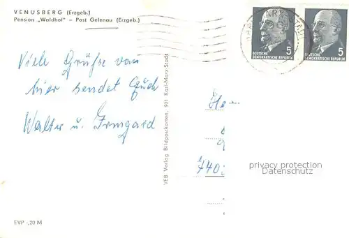 AK / Ansichtskarte Venusberg_Zschopau Pension Waldhof  Aussenansicht Venusberg Zschopau