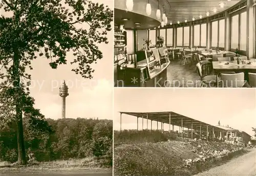 AK / Ansichtskarte Bad_Frankenhausen Fernsehturm Obelisk Turmcafe Fussgaststaette Bad_Frankenhausen