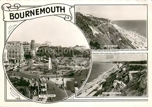 AK / Ansichtskarte Bournemouth East Cliff West Cliff Zig Zag The Square Bournemouth