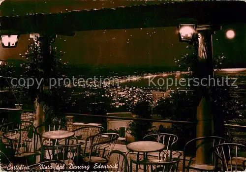 AK / Ansichtskarte Cattolica__Provincia_Rimini Vista dal Dancing Edenrock bei Nacht 