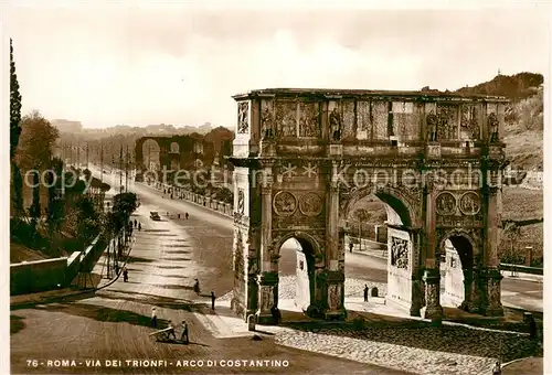 AK / Ansichtskarte Roma_Rom Via dei Trionfi     Arco di Constantino Roma_Rom