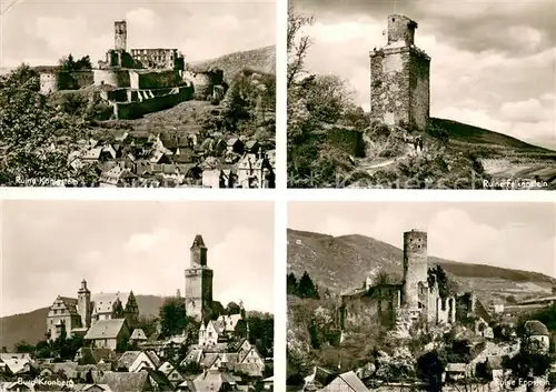 AK / Ansichtskarte Koenigstein_Taunus Ruinen Koenigstein    Falkenstein   eppstein und Burg Kronberg Koenigstein_Taunus