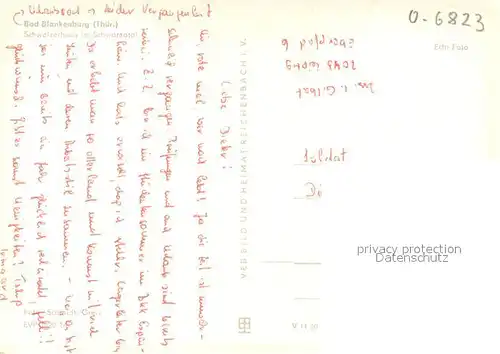 AK / Ansichtskarte Bad_Blankenburg Schweizerhaus im Schwarzatal Bad_Blankenburg