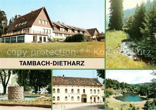 AK / Ansichtskarte Tambach Dietharz Schulungszentrum Kirchbrunnen Hotel Zum Lamm Kratersee Tambach Dietharz