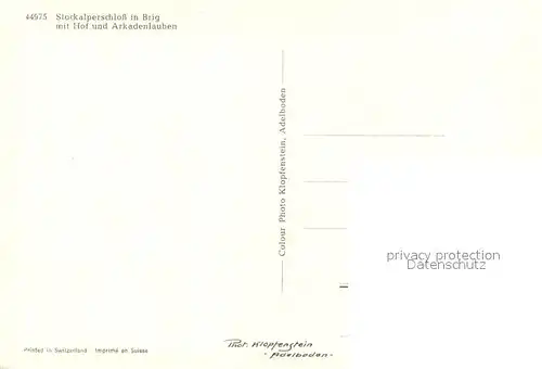 AK / Ansichtskarte Brig_Brigue_VS Stockalperschloss mit Hof und Arkadenlauben 