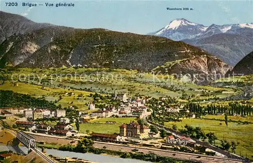 AK / Ansichtskarte Brig_Brigue_VS Vue generale mit Wasenhorn 