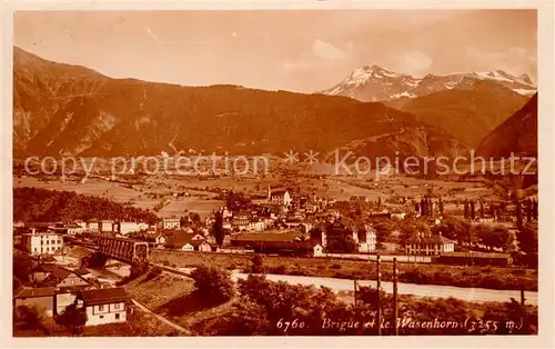 AK / Ansichtskarte Brigue_Brig_VS Vue generale et le Wasenhorn 