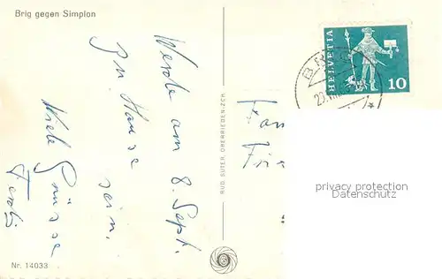 AK / Ansichtskarte Brig_Brigue_VS mit Simplon 