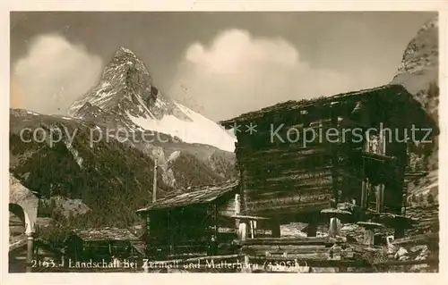 AK / Ansichtskarte Zermatt_VS mit Matterhorn Zermatt_VS