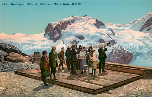 AK / Ansichtskarte Gornergrat_Zermatt_VS Blick auf Monte Rosa 