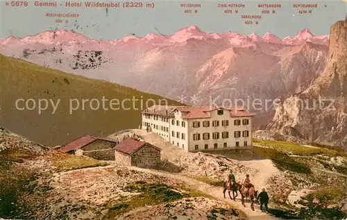 AK / Ansichtskarte Gemmi_VS Hotel Wildstrubel Panorama mit Mischabelhoerner 