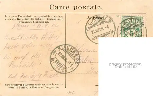 AK / Ansichtskarte Glarus_GL mit Vorderglaernisch Glarus_GL