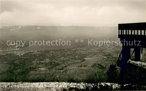 AK / Ansichtskarte Geneve_GE Le Telepherique du Saleve et le Lac Leman Geneve_GE