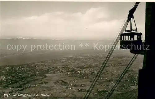 AK / Ansichtskarte Geneve_GE Le Telepherique du Saleve et le Lac Leman Geneve_GE