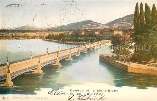 AK / Ansichtskarte Geneve_GE et le Mont Blanc Geneve_GE