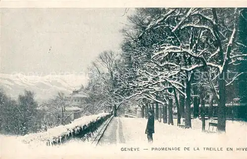 AK / Ansichtskarte Geneve_GE Promenade de la treille en hiver Geneve_GE