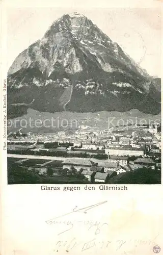 AK / Ansichtskarte Glarus_GL Panorama mit Glaernisch Glarus_GL