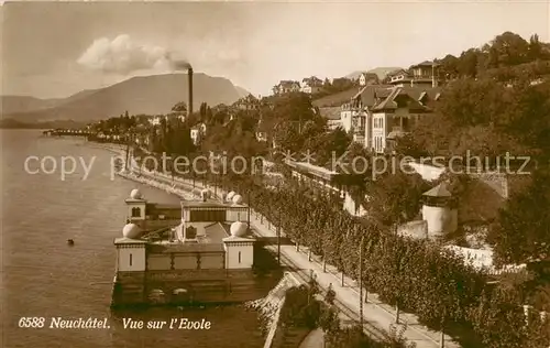 AK / Ansichtskarte Neuchatel_NE Vue sur l Evole Neuchatel NE