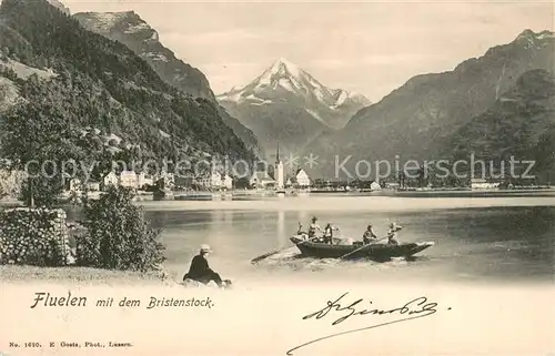 AK / Ansichtskarte Flueelen_UR mit dem Bristenstock Flueelen_UR