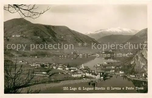 AK / Ansichtskarte Ponte Tresa_TI Lago di Lugano Stretto di lavena 