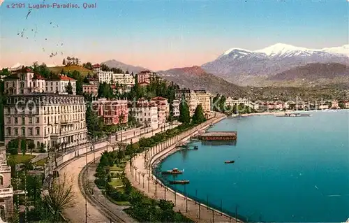 AK / Ansichtskarte Paradiso_Lago_di_Lugano Quai Paradiso_Lago_di_Lugano