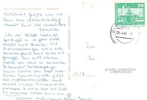 AK / Ansichtskarte Blankenburg_Harz Teufelsbad Blankenburg_Harz