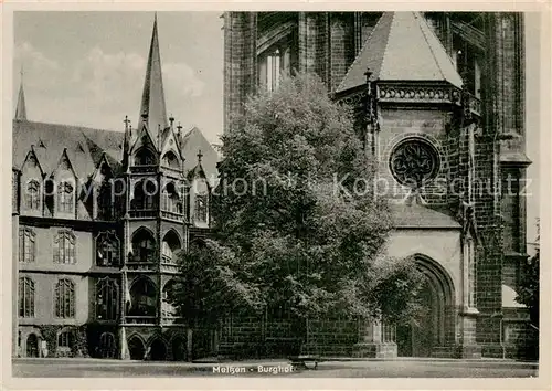 AK / Ansichtskarte Meissen_Elbe_Sachsen Burghof Meissen_Elbe_Sachsen