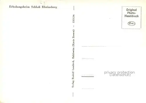 AK / Ansichtskarte Rheinsberg Erholungsheim Schloss Rheinsberg Innenansicht Rheinsberg