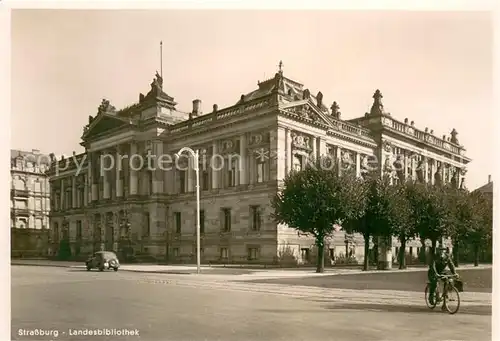 AK / Ansichtskarte Strassburg_Elsass Landesbibliothek Strassburg Elsass