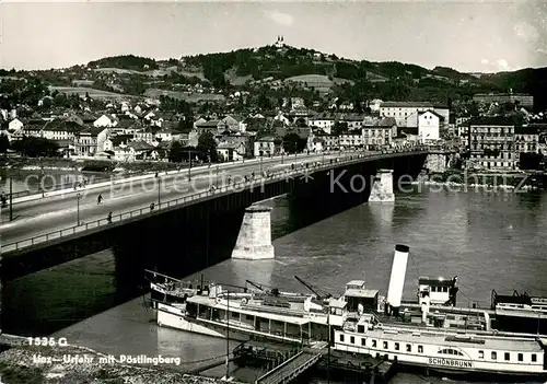 AK / Ansichtskarte Linz_Donau Urfahr m. Poestlingberg Linz_Donau